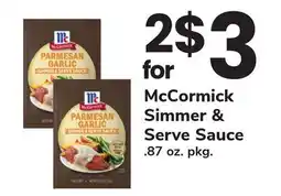 ACME McCormcick Simmer & Serve Sauce offer