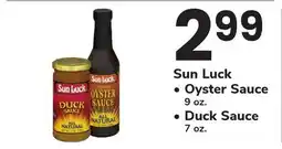 ACME Sun Luck • Oyster Sauce 9 oz. • Duck Sauce 7 oz offer