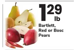 ACME Bartlett, Red or Bosc Pears offer