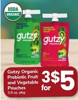 ACME Gutzy Organic Prebiotic Fruit and Vegetable Pouches offer