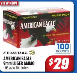 Big 5 Federal American Eagle 9mm Luger 100-Round Value Pack offer