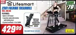 Big 5 Lifesmart 2301 Folding Treadmill offer