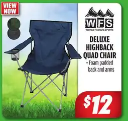 Big 5 World Famous Sports Deluxe Highback Quad Chair offer
