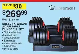 Dunham's Sports SELECT-A-WEIGHT ADJUSTABLE DUMBBELL SET offer