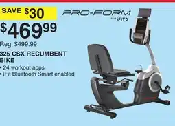Dunham's Sports 325 CSX RECUMBENT BIKE offer