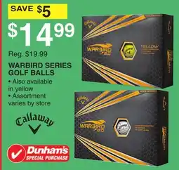 Dunham's Sports WARBIRD SERIES GOLF BALLS offer