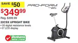 Dunham's Sports 22CSX UPRIGHT BIKE offer