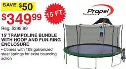 Dunham's Sports 15' TRAMPOLINE BUNDLE WITH HOOP AND FUN-RING ENCLOSURE offer