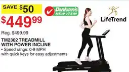 Dunham's Sports TM2302 TREADMILL WITH POWER INCLINE offer