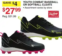 Dunham's Sports YOUTH COMBAT BASEBALL OR SOFTBALL CLEATS offer