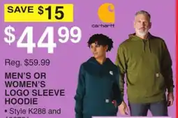 Dunham's Sports MEN'S OR WOMEN'S LOGO SLEEVE HOODIE offer