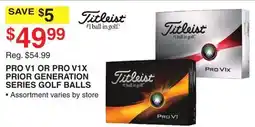 Dunham's Sports TITLEIST PRO V1 OR PRO V1X PRIOR GENERATION SERIES GOLF BALLS offer