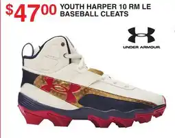 Dunham's Sports YOUTH HARPER 10 RM LE BASEBALL CLEATS offer