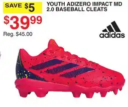 Dunham's Sports YOUTH ADIZERO IMPACT MD 2.0 BASEBALL CLEATS offer
