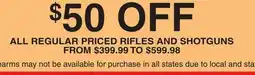 Dunham's Sports RIFLES AND SHOTGUNS offer