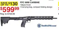 Dunham's Sports FPC 9MM CARBINE offer
