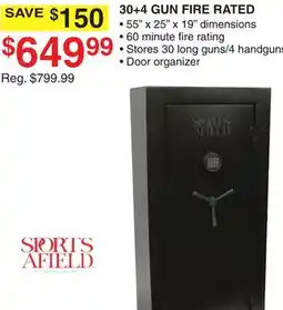 Dunham's Sports SPORTS AFIELD 30+4 GUN FIRE RATED offer