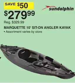 Dunham's Sports SUNDOLPHIN MARQUETTE 10' SIT-ON ANGLER KAYAK offer