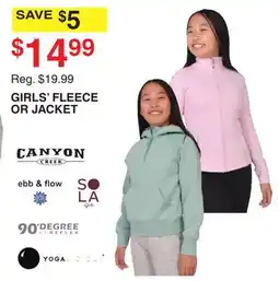 Dunham's Sports GIRLS' FLEECE OR JACKET offer