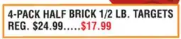 Dunham's Sports 4-PACK HALF BRICK 1/2 LB. TARGETS offer