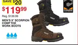 Dunham's Sports MEN'S 9 SCORPION COMP TOE WORK BOOTS offer
