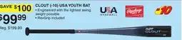 Dunham's Sports CLOUT (- 10) USA YOUTH BAT offer