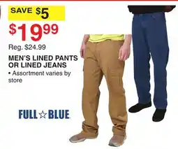 Dunham's Sports MEN'S LINED PANTS OR LINED JEANS offer