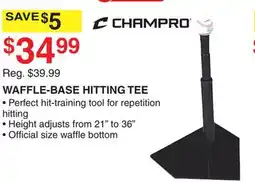 Dunham's Sports WAFFLE-BASE HITTING TEE offer