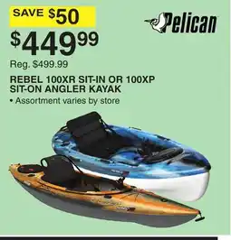 Dunham's Sports REBEL 100XR SIT-IN OR 100XP SIT-ON ANGLER KAYAK offer