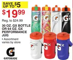 Dunham's Sports 30 OZ. GX BOTTLE OR 64 OZ. GX PERFORMANCE JUG offer