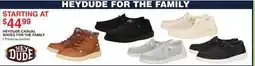 Dunham's Sports HEYDUDE CASUAL SHOES FOR THE FAMILY offer