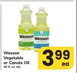 Safeway Wesson Vegetable or Canola Oil offer