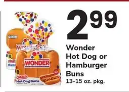 Safeway Wonder Hot Dog or Hamburger Buns offer