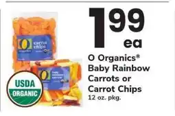 Safeway O Organics Baby Rainbow Carrots or Carrot Chips offer