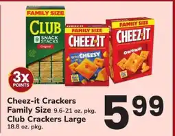 Safeway Cheez-it Crackers Family Size / Club Crackers Large offer