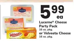 Safeway Lucerne Cheese Party Pack or Velveeta Cheese offer