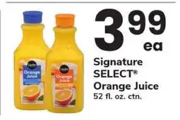 Safeway Signature Select Orange Juice offer