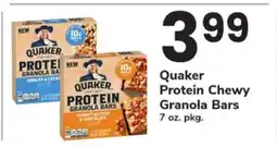 Safeway Quaker Protein Chewy Granola Bars offer