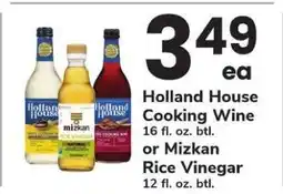Safeway Holland House Cooking Wine or Mizkan Rice Vinegar offer