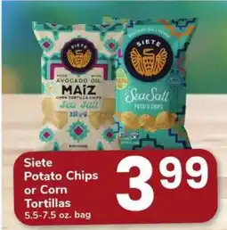 Safeway Siete Potato Chips or Corn Tortillas offer