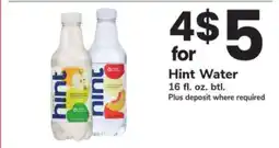 Safeway HINT Water offer