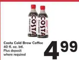 Safeway Costa Cold Brew Coffee offer