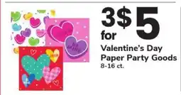 Safeway Valentine's Day Paper Party Goods offer