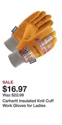 Cabela's Carhartt Insulated Knit Cuff Work Gloves for Ladies offer