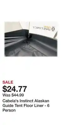 Cabela's Cabela's Instinct Alaskan Guide Tent Floor Liner - 6 Person offer
