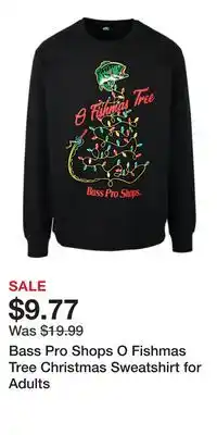 Cabela's Bass Pro Shops O Fishmas Tree Christmas Sweatshirt for Adults offer