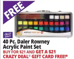 Ocean State Job Lot 40 Pc. Daler Rowney Acrylic Paint Set offer