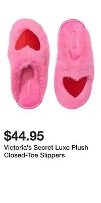 Victoria's Secret Victoria's Secret Luxe Plush Closed-Toe Slippers offer