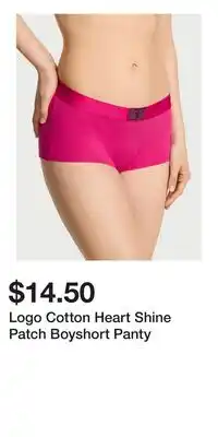 Victoria's Secret Logo Cotton Heart Shine Patch Boyshort Panty offer