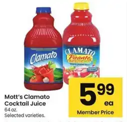 Albertsons Mott's Clamato Cocktail Juice offer